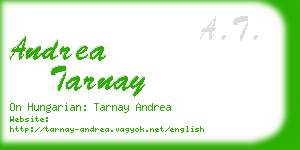 andrea tarnay business card